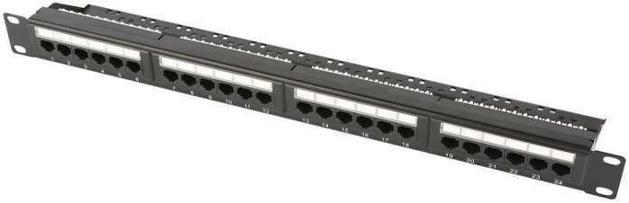 Патч-панель Ripo 19", 1U, 24 порта, Cat.6 (Класс E), 250МГц, RJ45/8P8C, 110/KRONE, T568A/B Доп. оборудование для шкафов фото, изображение