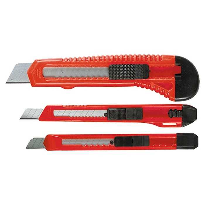 Набор ножей, выдвижные лезвия, 9-9-18 мм, 3 шт. Matrix Ножи строительные фото, изображение