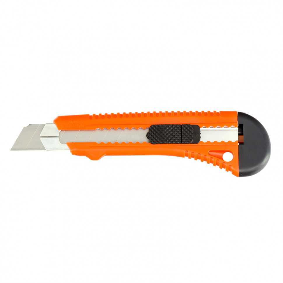 Нож, 18 мм, выдвижное лезвие, металлическая направляющая Sparta Ножи строительные фото, изображение